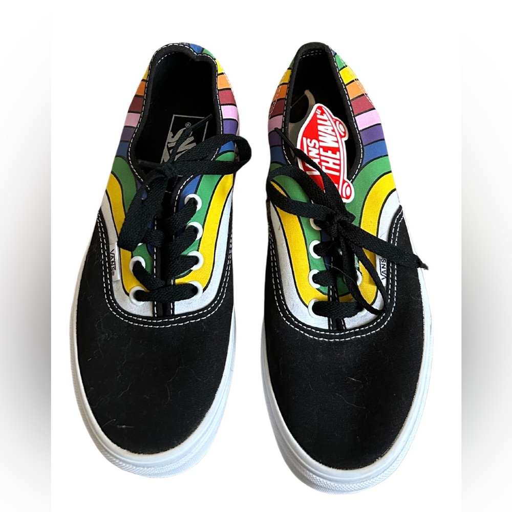 Never worn vans refract rainbow